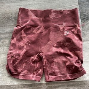 Gym Shark Red Camo Shorts
